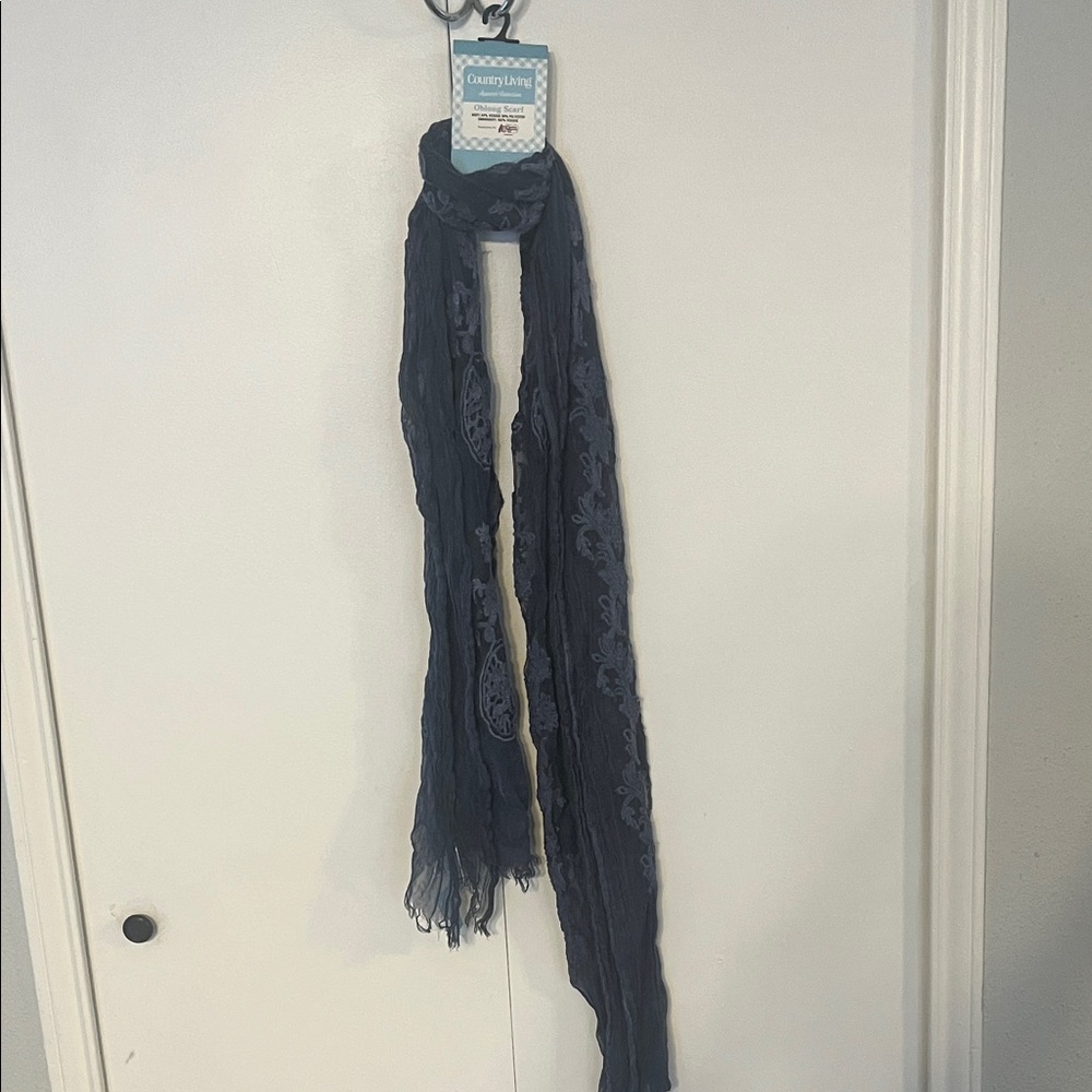 Charming Blue Lace Scarf